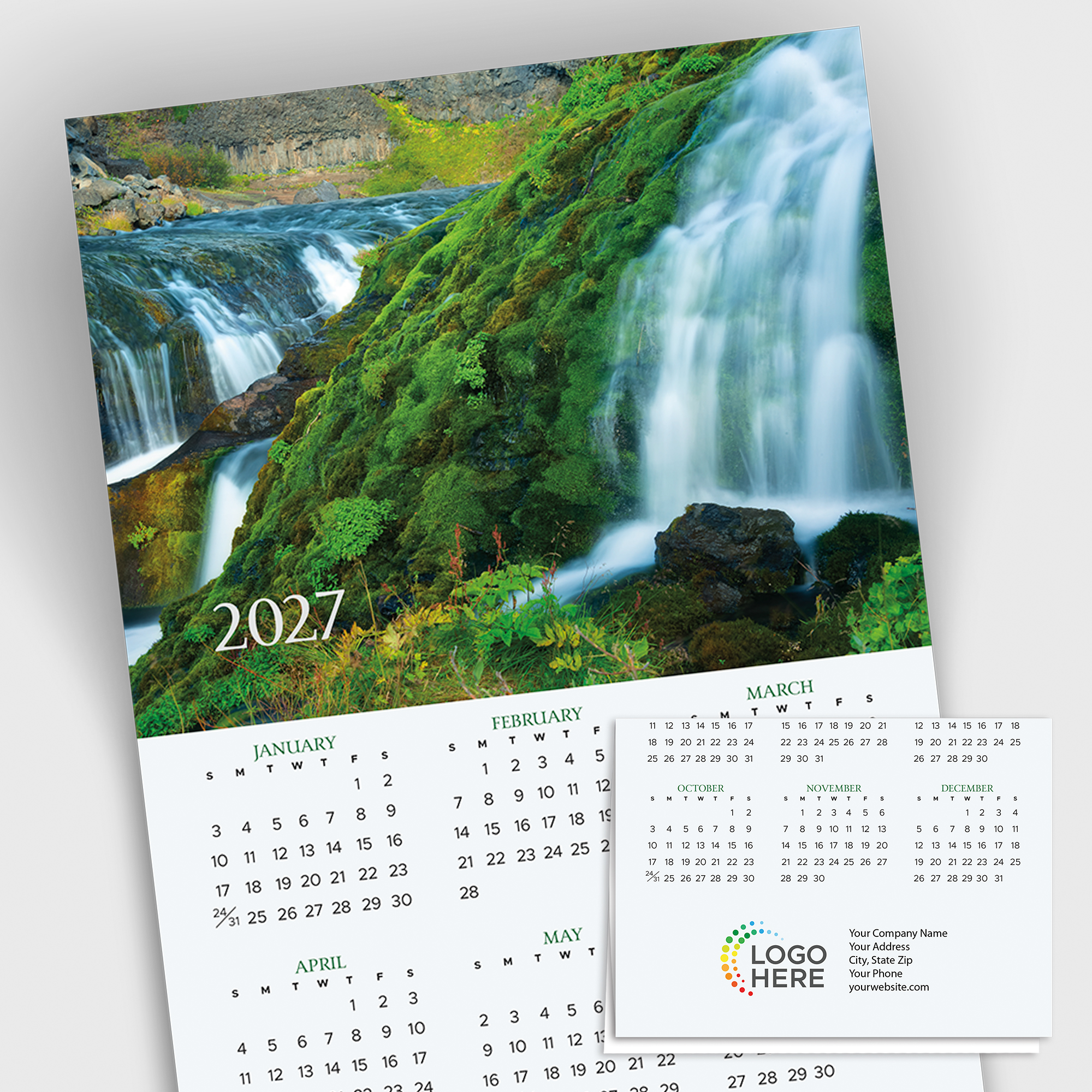 Highlands Waterfall Calendar Card C3479U-AA